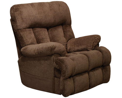 Sterling Power Headrest/Lumbar Power Lay Flat Recliner With Heat & Massage Chocolate 45'