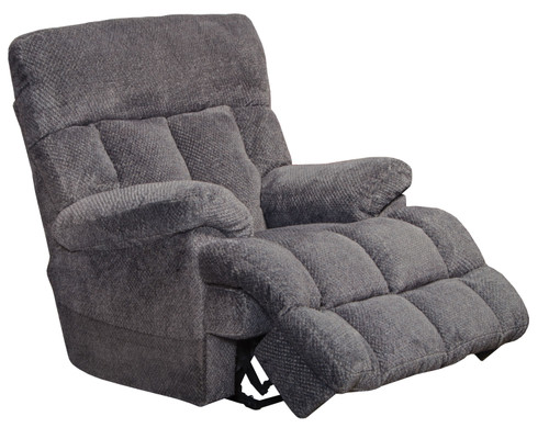 Sterling Power Headrest/Lumbar Power Lay Flat Recliner With Heat & Massage Pewterk 45'