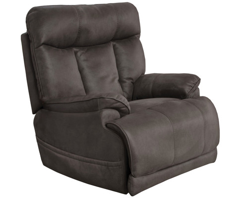 Anders Power Headrest / Lumbar Power Lay Flat Reclining With Heat & Massage & Extended Ottoman Charcoal