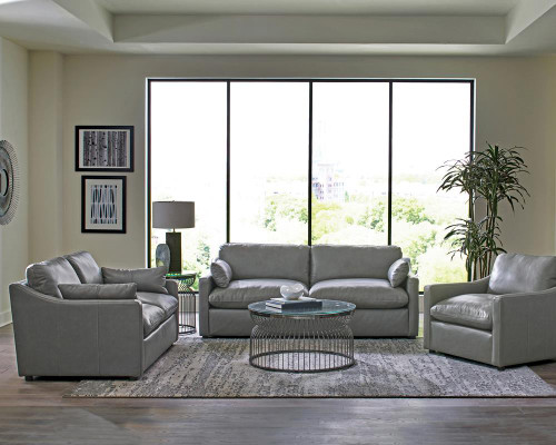 Grayson Sloped Arm Upholstered Chair Gray