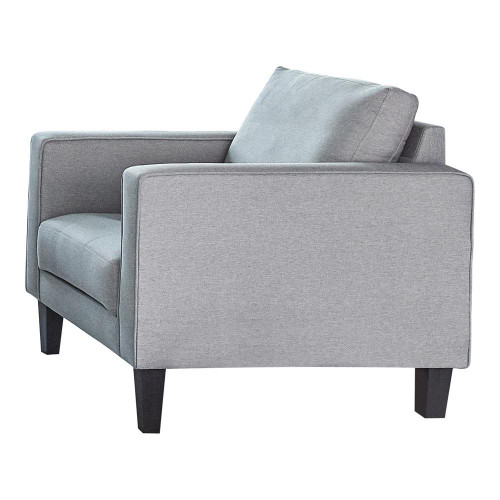 Lennox Track Arm Upholstered Chair Pearl Silver