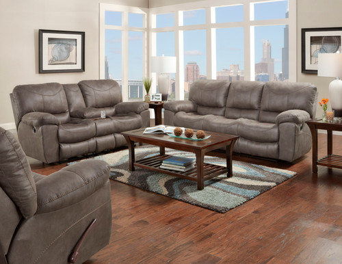 Trent Reclining Sofa (91") Charcoal