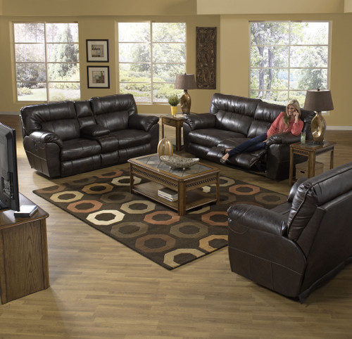 Nolan Extra Wide Reclining Sofa Godiva 42'
