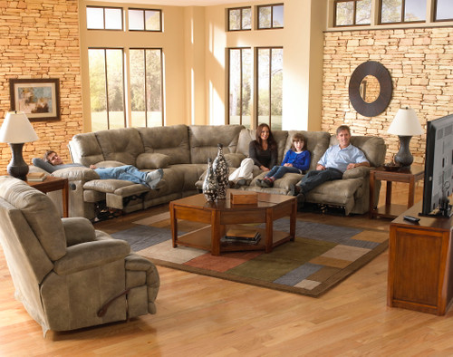 Voyager Power Lay Flat Reclining Sofa With 3x DDT Brandy 40'