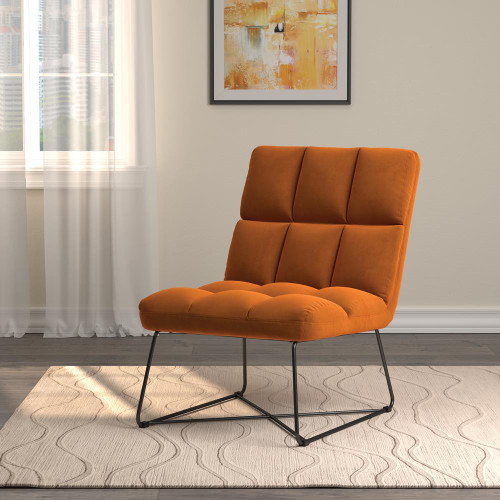 Accent Chair Burnt Orange