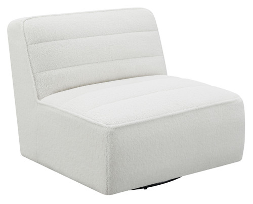 Swivel Armless Chair White