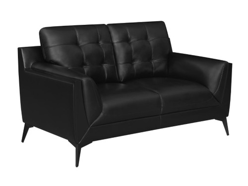 Moira Stationary Loveseat Black
