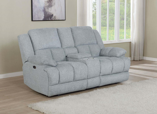 Waterbury Power Loveseat Gray