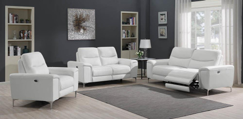 Largo Power Reclining Loveseat White