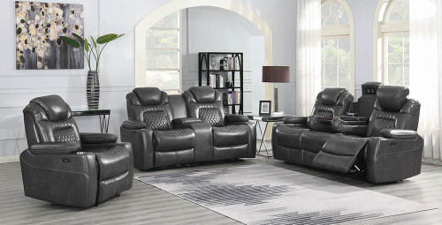 Korbach Power 2 Loveseat Charcoal