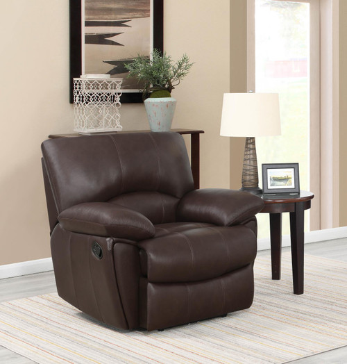 Clifford Pillow Top Arm Recliner Brown