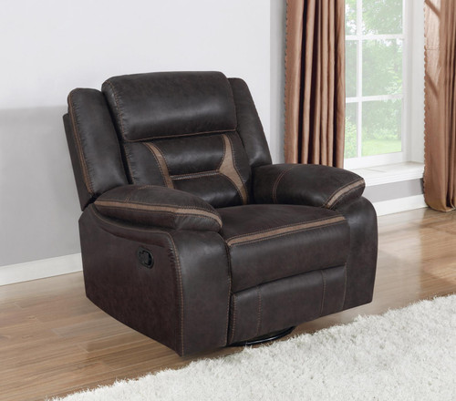Greer Swivel Glider Recliner Brown