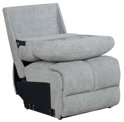Belize Armless Chair Pearl Silver