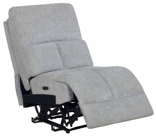 Belize Armless Power Recliner Pearl Silver