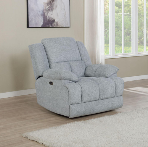 Waterbury Power Recliner Pearl Silver
