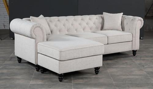 Cecilia Sectional Pearl Silver