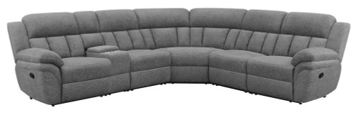 Bahrain 6-piece Upholstered Motion Sectional Gray