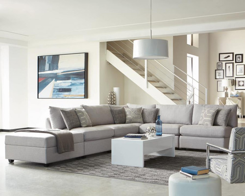 Cambria 6 Piece Sectional Light Gray