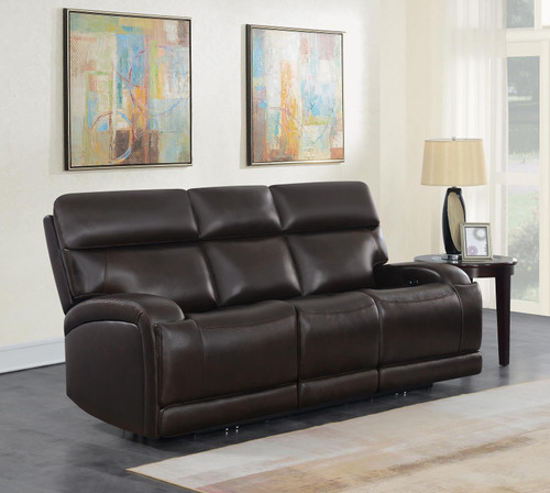 Longport Power Sofa Dark Brown