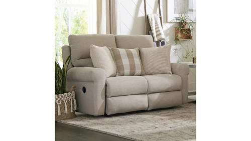 Westport Lay Flat Reclining Loveseat Linen 39'