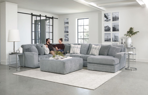Glacier Power Reclining Loveseat Pearl Silver