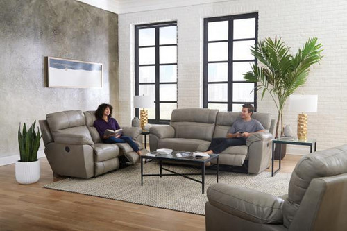 Costa Power Lay Flat Reclining Loveseat Putty