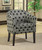 Hexagon Patterned Accent Chair Gray