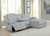 3 Piece Motion Sectional Light Gray
