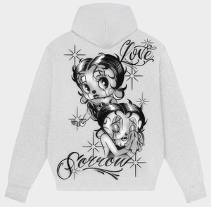 'Love & Sorrow' Pen & Ink Zip-Up Hoodie (Grey) 'Love & Sorrow' Pen & Ink Zip-Up Hoodie (Grey)