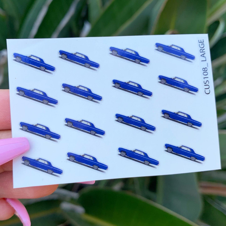 Lux Rosa Impala Nail Stickers (Blue)