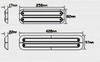 Line Drawing - 380BAR12 - Slim Line Strip Combination Light. Stop, Tail, Indicator Light 12v Blister Single Pack Double Bracket. Caravan Friendly. LED Auto Lamps. Ultimate LED. 