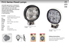 Data Sheet - 7512WM - High Powered Flood Lamp White Housing Multi-Volt 12v & 24v Single Pack 600 Lumens. AL. Ultimate LED.