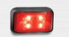 35RM - Rear End Outline Marker Light Multi-Volt 12v & 24v. Caravan Friendly. Blister Single Pack Black Housing Red Lens & Red LED. LED Auto Lamps. Ultimate LED. 