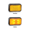 35AM - Side Direction Indicator Marker Light Multi-Volt 12v & 24v. Caravan Friendly. Blister Single Pack Black Housing Amber Lens & Amber LED. LED Auto Lamps Ultimate LED. 