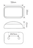 Line Drawing - 35ARM - Side Marker Light Multi-Volt 12v & 24v. Caravan Friendly. Blister Single Pack Black Housing Clear Lens & Amber, Red LED, LED Auto Lamps. Ultimate LED.   