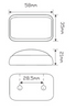 Line Drawing - 35WM Front End Outline Marker Light Multi-Volt 12v & 24v. Caravan Friendly. Blister Single Pack Black Housing Clear Lens & White LED. LED Auto Lamps.