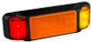 38ARM - Side Marker Light with Reflex Reflector Multi-Volt 12v & 24v. Caravan Friendly. Blister Single Pack Black Housing Amber, Red Lens & Amber, Red LED Low Profile. LED Auto Lamps. Ultimate LED. 