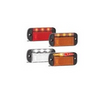 44 Series - 44RME  - Rear End Outline Marker Light with Red Reflector Multi-Volt 12v & 24v. Caravan Friendly. Blister Single Pack Black Housing Red Lens & Red LED. LED Auto Lamps. Ultimate LED. 