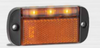 44AME - Side Marker Marker Light with Amber Reflector Multi-Volt 12v & 24v. Caravan Friendly. Blister Single Pack Black Housing Amber Lens & Amber LED. LED Auto Lamps. Ultimate LED.  