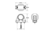 Line Drawing - 1004ARM - Side Marker Light Multi-Volt 12v & 24v Blister Single Pack Amber, Red Lens & Amber, Red LED. LED Auto Lamps. Ultimate LED.  