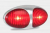 37CRM - Rear End Outline Marker Light with Chrome Base & Coloured Lens Multi-Volt 12v & 24v. LED Auto lamps. Ultimate LED.
