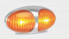 37CAM - Side Direction Marker Light with Chrome Base & Coloured Lens Multi-Volt 12v & 24v Single Pack. LED Auto lamps. Ultimate LED.
