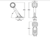 Line Drawing - 1004R - Red and Amber Right Side Marker Light 12v, Black Rubber Housing. Single Pack. LED Auto Lamps. Ultimate LED. 