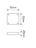 Line Drawing - 280AM - Single Function Indicator Light, Multi-Volt 12v & 24v Single Pack. AL. Ultimate LED. 
