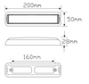 Line Drawing - 200BRM - Stop Tail Light Single Function Lamp Multi-Volt 12v & 24v. Black Housing Red Lens & Red LED. LED Auto Lamps. Ultimate LED. 