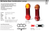 Data Sheet - DB2 - Stop, Tail, Indicator, Reflector, 12v Twin Pack 30cm Cable. Autolamp. Ultimate LED. 