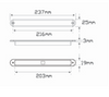 Line Drawing - 235R12 - Stop, Tail Light. Twin Function Lamp 12v. Red Lens & Red LED. LED Auto Lamps. Ultimate LED. 