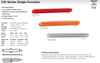 Data Sheet - 235A12 - Indicator Light Slimline LED Single Function Lamp 12 volt. Amber Lens & Amber LED. LED Auto Lamps. Ultimate LED.