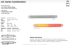 Data Sheet -  235AR12 Stop, Tail & Indicator  LED Rear Light. 12v Single light. AL. Ultimate LED. 