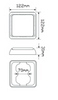 Line Drawing - 100AM - Amber Indicator Light Multi-Volt 12v & 24v, Single Pack. AL. Ultimate LED. 